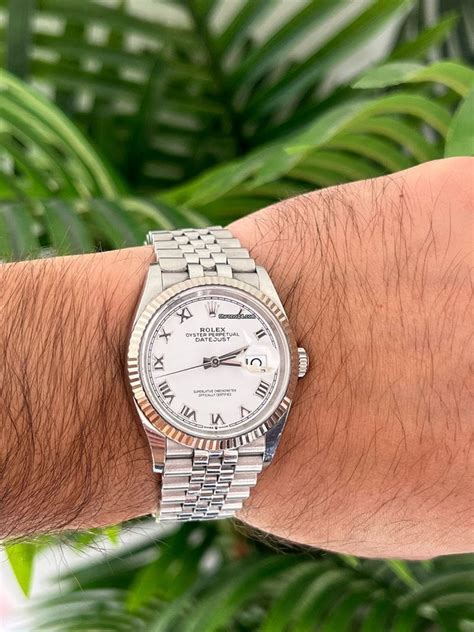 Rolex Datejust White Roman Dial Jubilee Bracelet For C