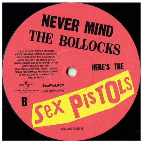 Sex Pistols Never Mind The Bollocks Heres The Vinilo