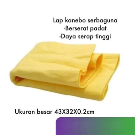 Jual Kain Lap Chamois Kanebo Jumbo Besar 43x32x0 2cm Berserat Serap