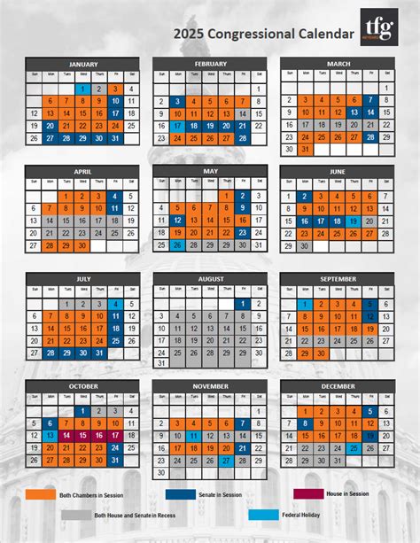 TFG Presents 2025 Congressional Calendar