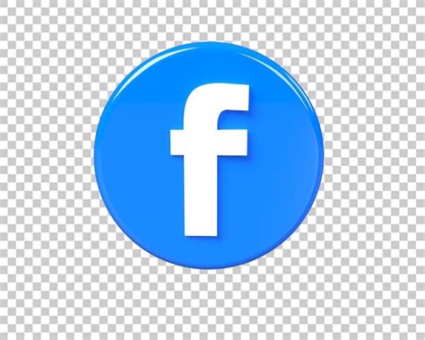 Logotipo de facebook círculo azul render 3d Archivo PSD Premium