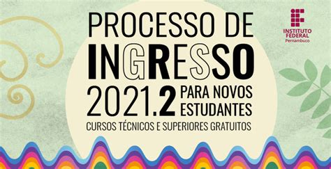 Inscrições abertas para o Vestibular IFPE 2021 2 sejabixo