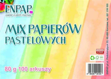 Papier Ksero Kolorowy G A Mix Kolor W Pastel Enp Nobof Mix Past