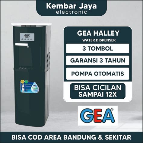 Jual Dispenser Gea Halley Galon Bawah Black Shopee Indonesia