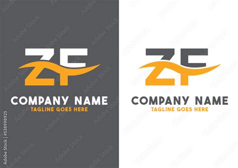 Letter Zf Logo Design Vector Template Zf Logo Stock Vector Adobe Stock