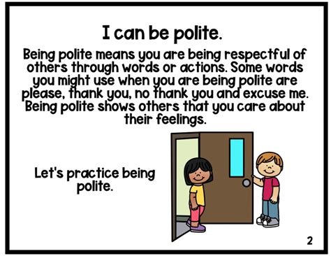 Using Good Manners Being Polite Social Emotional Learning Lesson For