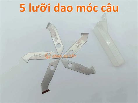 Hộp 5 lưỡi dao móc câu rọc mica đa năng C Mart A0003B Printing