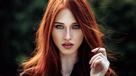 Georgy Chernyadyev Face Portrait Women Depth Of Field Redhead Hd