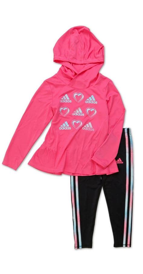 Little Girls Active 2 Pc Leggings Set Pink Bealls