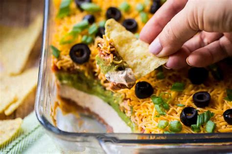 Easy 7 Layer Dip Recipe A Real Crowd Pleaser Baking A Moment