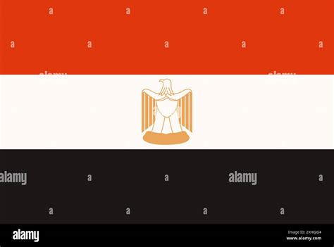 flat illustration   egyptian flag showcasing  national colors