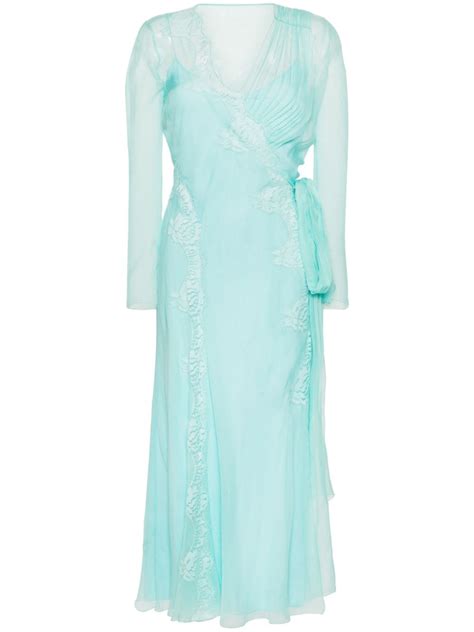 Alberta Ferretti Silk Maxi Dress Farfetch