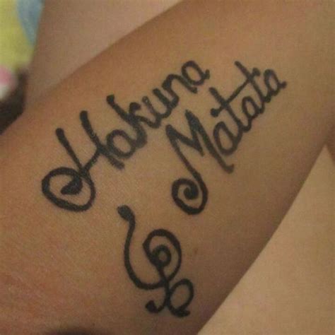 40 Inspiring Hakuna Matata Symbol Tattoos Its Meaning