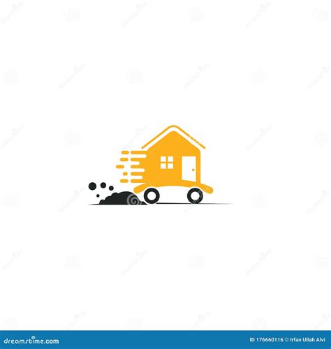 House Moving Company Logo Design Stock Vector Illustration Of Flat