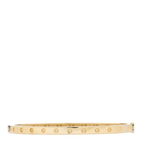 Roberto Coin 18k Yellow Gold Symphony Pois Moi Oval Bangle Bracelet 1356129 Fashionphile