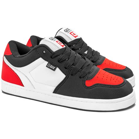 T Nis Qix Skate Urban Low Preto Vermelho Branco Ds Skate Skate