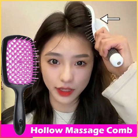 Hollow Massage Comb Fluffy Hair Brush Honeycomb Scalp Massage Comb Wet And Dry Air Cushion Comb