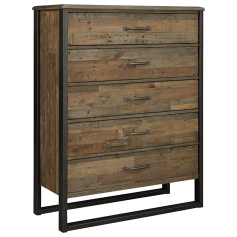 Signature Design By Ashley Sommerford Reclaimed Pine Solid Wood Five