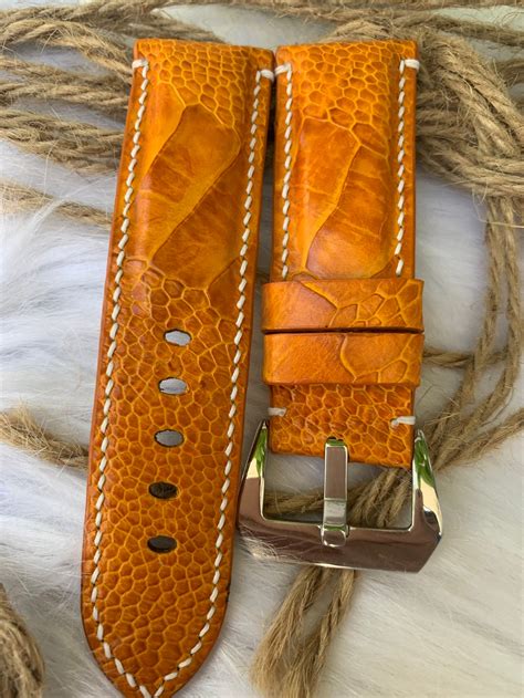 Ostrich Leg Leather Watch Strap Band Leather Watch Bands Etsy UK