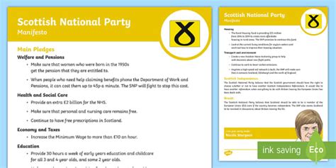 Scottish National Party 2017 Manifesto Child-Friendly Guide - Elections