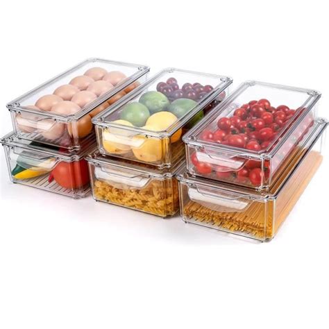 Organiseur Frigo Cusine Lot De Rangement Frigo Bo Tes De Rangement