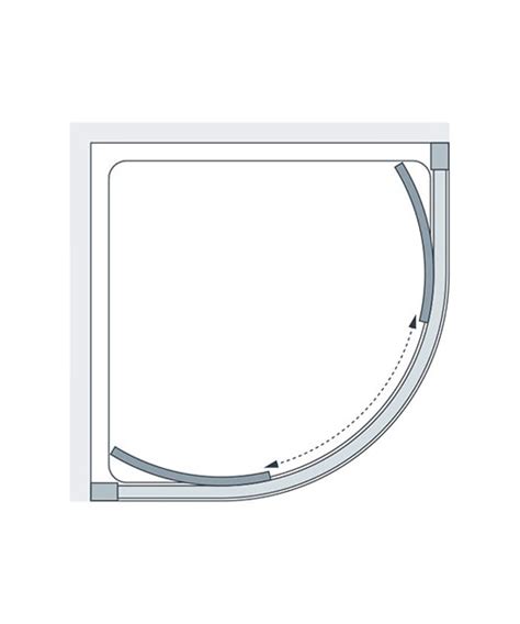 Lakes Mirror Glass Single Rail Quadrant Enclosure 800mm