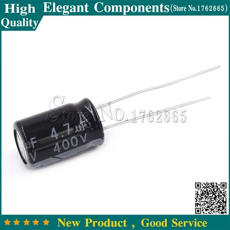 100PCS 400V 4 7UF 4 7UF 400V Aluminum Electrolytic Capacitor 400 V 4 7