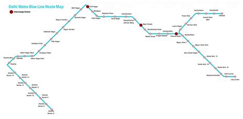 Delhi Metro Blue Line Map Station Timing Nearby Attraction