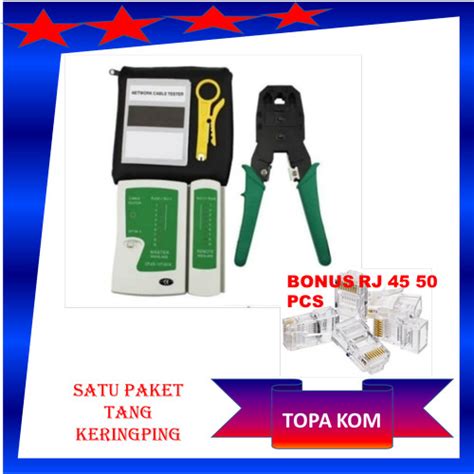 Jual Paket Tang Crimping Tool Rj45 Dan Lan Tester BONUS RJ 45 50 PCS