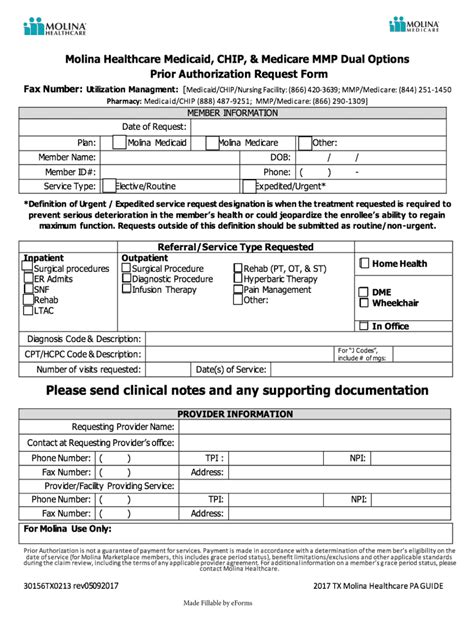 Molina Prior Authorization List Tate Theresa