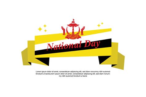 National Day Of Brunei Darussalam Background Vector Art At