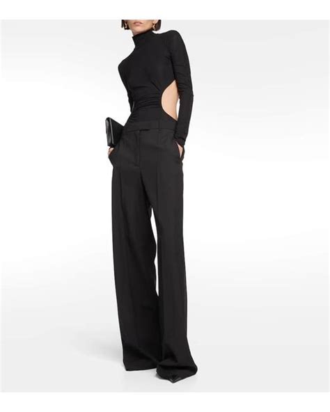 Wolford X N21 Cutout Turtleneck Bodysuit In Black Lyst