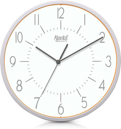 Buy Ajanta Plastic Abstract Office Sweep Second Clock Ss White