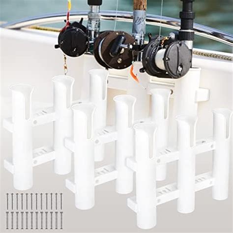 Amazon 3 Pcs Fishing Rod Holder Bracket Tube 3 Rod Rack Wall