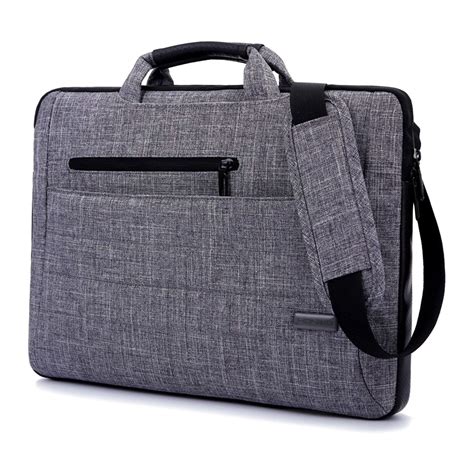 Slim Laptop Carrier Messenger Bag Gray Laptop Shoulder Bag Laptop