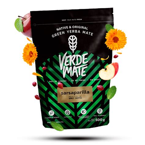 Tienda De Yerba Mate Yerba Verde Mate Green SARSAPARILLA 1kg