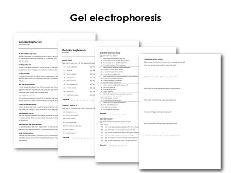 Gel Electrophoresis Teaching Resources