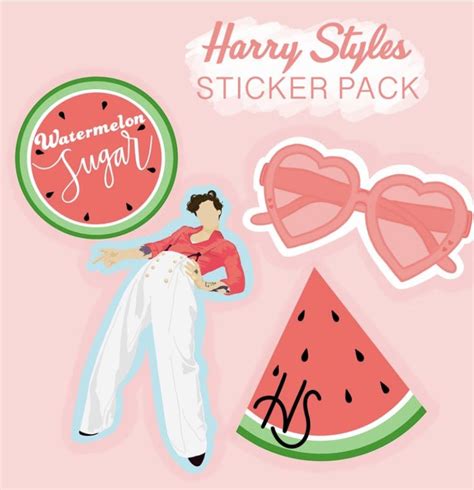 Harry Styles Sticker Pack Watermelon Sugar Fine Line Harry Styles Harry Styles Wallpaper Harry