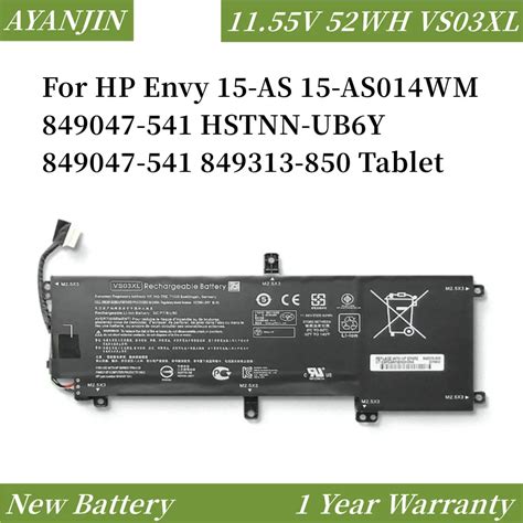 Vs Xl V Wh Laptop Battery For Hp Envy As As Wm