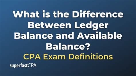 What Is The Difference Between Ledger Balance And Available Balance