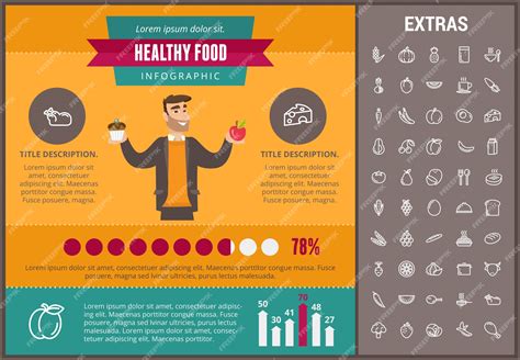 Premium Vector Healthy Food Infographic Template Elements Icons