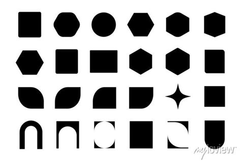 Vector Basic Shape Collection Basic Shapes Vector Set Geometric