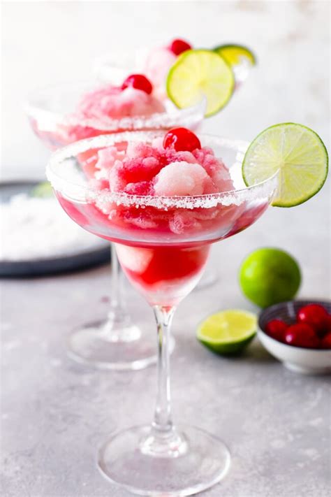 Frozen Cherry Limeade Margarita Recipe The Cookie Rookie