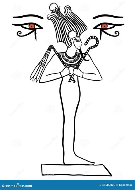Osiris ,isolated Figure Of Ancient Egypt God Cartoon Vector ...