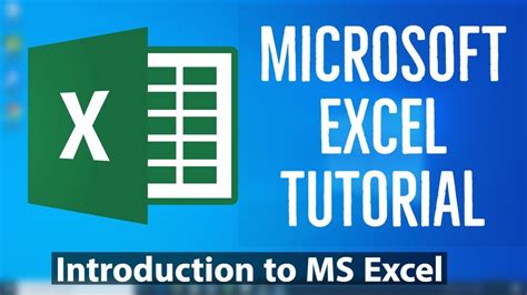 Microsoft Excel Tutorial Introduction To Ms Excel Youtube