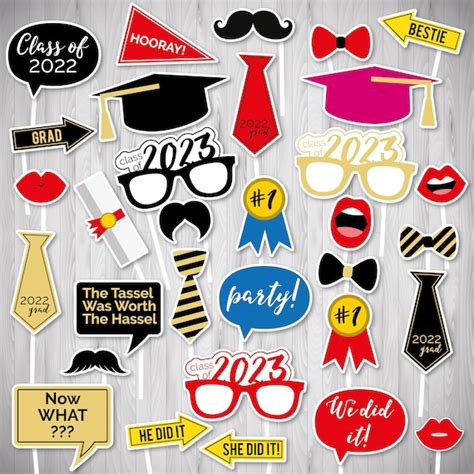 2023 Graduation 2023 Photo Booth Props Graduation Props 2023 Grad Printable Props Printable