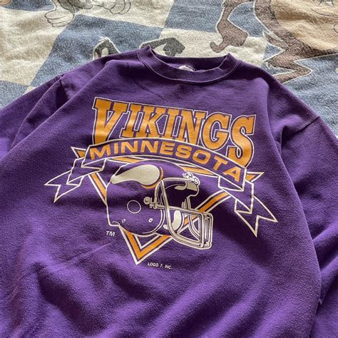 Vintage Minnesota Vikings Crewneck Sweatshirt Size Xl Depop