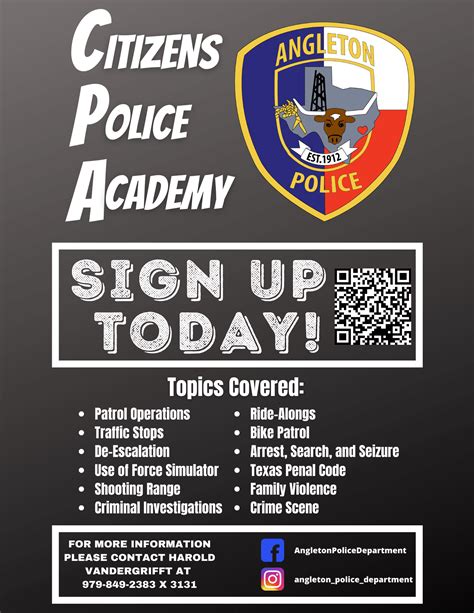 Citizens Police Academy Angleton Tx Official Website