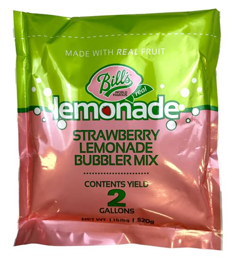 Bill S Bubbler Strawberry Lemonade Mix Bill S Lemonade