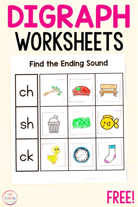 Digraph Sounds Sort Cut And Paste Worksheets Library